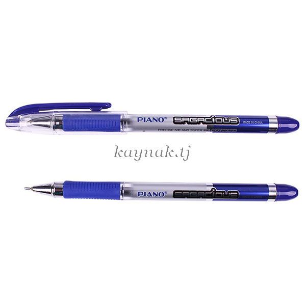 Ручка масляная Piano Sagacious синяя PT-501