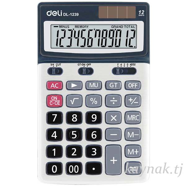 Калькулятор настольный DELI 1239, 12-разрядный