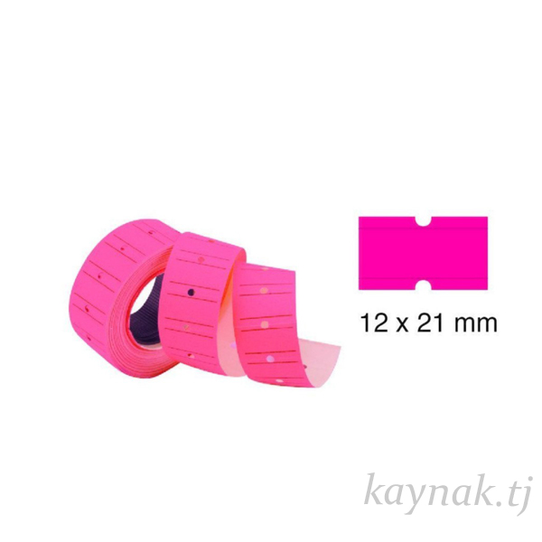 Tanex 12x21 мм 6 штук в рулоне в полоску розовый ценник